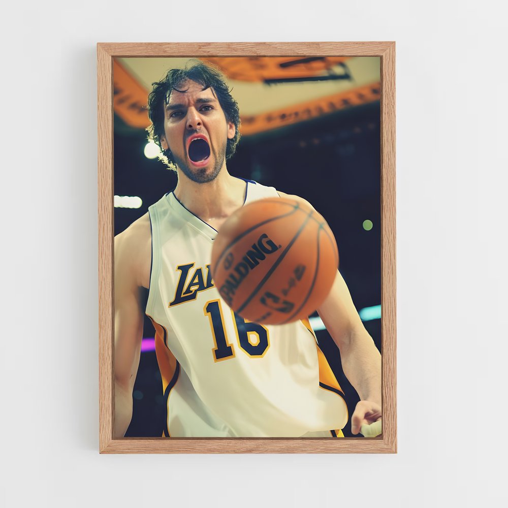 Poster Pau gasol – affiche Basketball (vue 4)